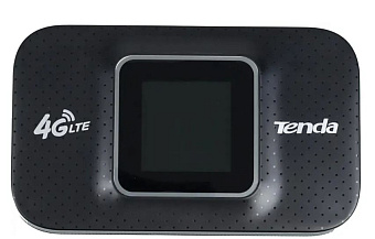 Wi-Fi роутер Tenda 4G185 N300 2.4 ГГц, SIM-слот, дисплей, черный