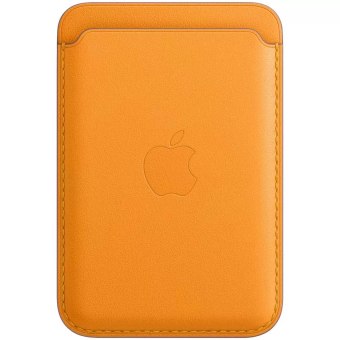 Кожаный кошелек для смартфона Apple iPhone Leather Wallet with Magsafe California Poppy (калифорнийского мак)