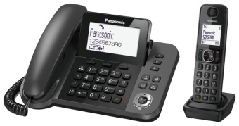 Радиотелефон Panasonic DECT KX-TGF 310 RUM (АОН, +доп.трубка, спикерфон, полифония, черный)