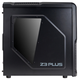 Корпус Zalman Z3 PLUS (Miditower, 200x470x450mm 3*USB, без БП, ATX) Black