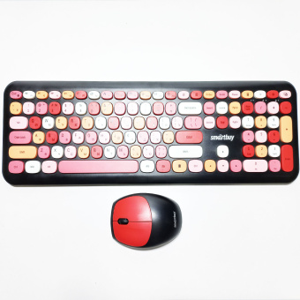 Комплект беспроводной (клавиатура+мышь) Smartbuy 666395 Wireless Black