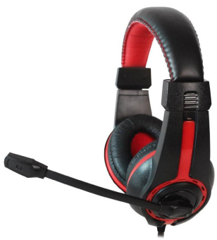 Наушники проводные Oklick HS-L200 (мониторные, 20-20 000 Гц, 105дБ, 2м) black-red