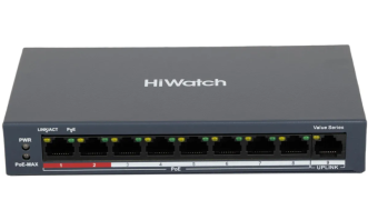 Коммутатор 9 port HiWatch DS-S908P(B) 100 Мбит/сек 8*PoE