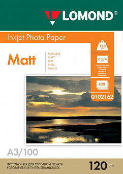 Бумага Lomond [A3] матовая, 120гр/м2, 100л