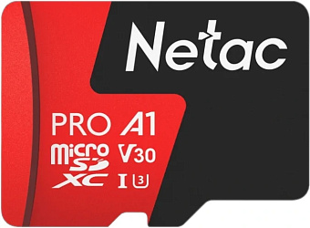 Карта памяти microSD 64Gb Netac P500 Extreme Pro Class 10, 100MB/s, без SD адаптером