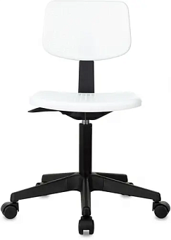 Кресло Бюрократ CH 200 (пластик, без мех. качания, крест. пластик, до 80 кг) Белый