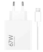 Сетевое зарядное устройство Xiaomi 67W HyperCharge Combo Type-A белый