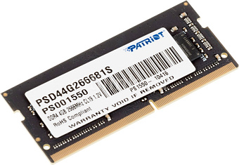 Модуль памяти SODIMM DDR4 .4Gb PC4-21300 2666MHz Patriot