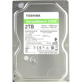 Жесткий диск SATA 2Tb Toshiba S300 5400rpm 128Mb SATA-3