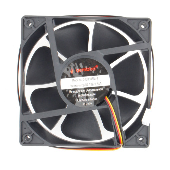 Вентилятор для корпуса 120mm Gembird D12038SM-3 (3-pin, 120x120x38mm, втулка, провод 40 см)