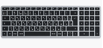 Клавиатура беспроводная Satechi Slim X2 Bluetooth Keyboard темно-серый