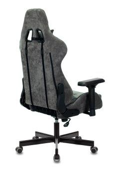 Кресло Zombie VIKING 7 KNIGHT Fabric (текстиль/эко.кожа, мех. качания, крест. металл, до 120 кг) Чер