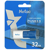 Флешка 32Gb Netac U182 USB3.0 выдвижной, синий