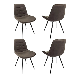 Кресло Бюрократ CH-K2_4 комплект 4шт коричневый Holland 74 металл черный на ножках