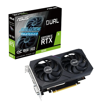 Видеокарта 8Gb ASUS DUAL-RTX3050-O8G-V2 (RTX3050) GDDR6 128bit HDMI DP