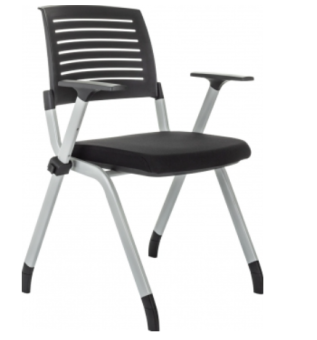 Стул Бюрократ X-Click (с подлокотниками на ножках, серый металл, до 100кг, ) Черный