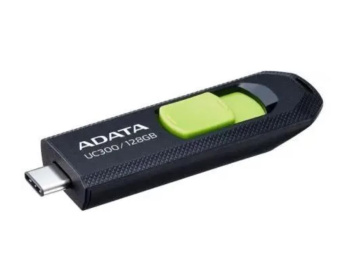 Флешка 128Gb ADATA UC300, USB 3.2 TypeC, черный/зеленый