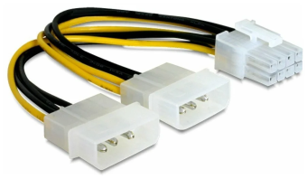 Кабель-удлинитель 8pin PCI-E --> 2*MOLEX (m), Cablexpert CC-PSU-81