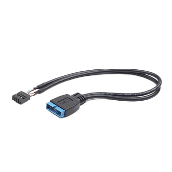 Кабель-переходник USB-A 2.0 10-pin (f) < - > 20-pin (m), Cablexpert (для матплат без USB3.0)