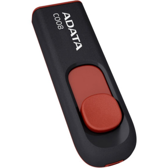 Флешка .64Gb ADATA [C008] USB черный/красный