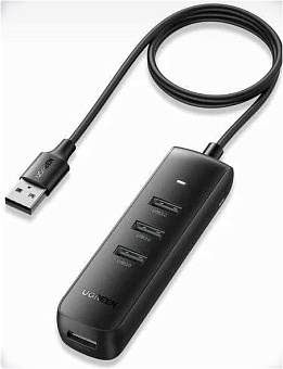 Концентратор USB-A - 4-in-1-multi-port, UGREEN CM416 (80657) 100 см черный