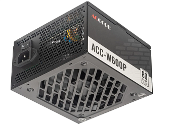 Блок питания 600W Accord ACC-W600P 80 PLUS WHITE 120mm, черный