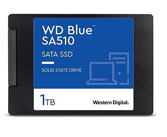 Накопитель SSD SATA 1Tb WD Blue WDS100T3B0A (3D TLC, 560/520 Мбайт/сек, 400 TBW)