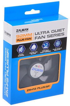 Вентилятор для корпуса .92mm Zalman ZM-F2 Plus (SF) (92x92x25мм, 1500об/мин, 20-23дБ, подшипник скол