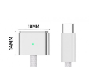 Кабель питания USB-C to MagSafe 3, KS-is 3.0m, белый