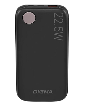 Внешний аккумулятор 10000 mAh_ Digma DGPF10B черный