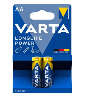 Элемент питания AA, 1.5V,  2шт, Varta Long Life LR6 AA BL2