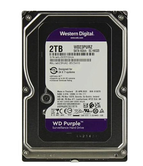 Жесткий диск SATA 2Tb WD Purple 5400rpm 64Mb SATA-3