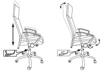 Кресло Бюрократ CH-600SL (эко.кожа/сетка, мех. качания, крест. металл хром, до 120 кг) Черный