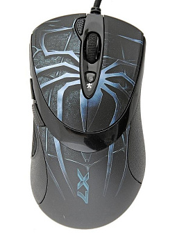 Мышь проводная A4Tech XL-747H 3600dpi Black-Blue