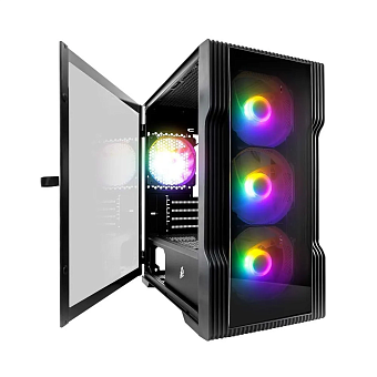 Корпус 1STPLAYER TRILOBITE T3-G FRGB mATX чёрный
