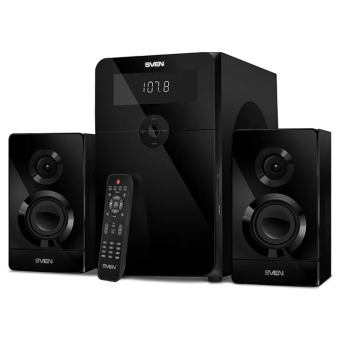 Акустическая система SVEN MS-2250 (2x15W+ 30W, дерево, Bluetooth, SD, FM, USB, ПДУ) черный