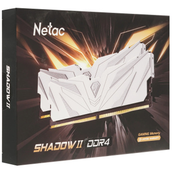 Модуль памяти DDR4 16Gb PC4-25600 3200MHz Netac Shadow III White