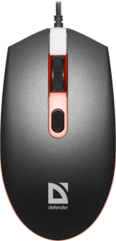 Мышь проводная Defender Dot MB-986 7цветов 4D 1000-1600dpi черный