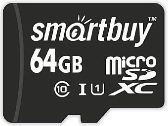 Карта памяти microSD 64Gb SmartBuy Class 10