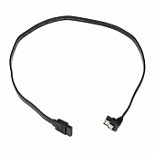Кабель интерфейсный SATA  50см, Cablexpert, угловой, защелка, черный