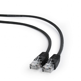 Кабель патч-корд .Patch cord кат.5e  0.25м, Cablexpert, многожильный, черный