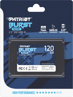 Накопитель SSD SATA 120Gb Patriot Burst Elite (SATA3, 450/320 Мбайт/сек)