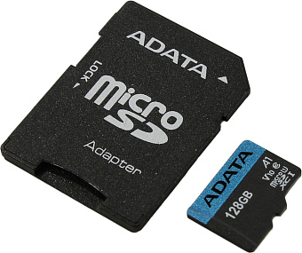 Карта памяти microSD 128Gb ADATA Premier microSDXC Class 10 UHS-I + адаптер SD