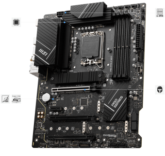 Материнская плата Socket-1700 MSI PRO Z790-P WIFI (Z790) 4*DDR5 HDMI DP ATX