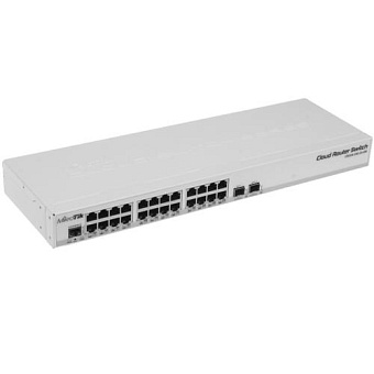 Коммутатор 24 port MIKROTIK CSS326-24G-2S+RM 1000 Мбит/сек  2*SFP