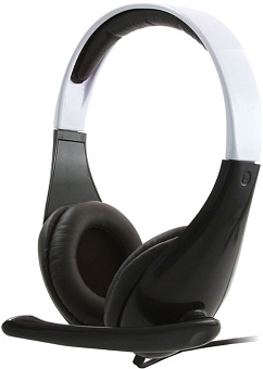 Наушники проводные Gembird MHS-901 (мониторные закрытые, 20 - 20 000 Гц, 105 дБ) black-white