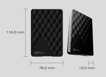 Внешний жесткий диск 2Tb Silicon Power Diamond D06 2.5" USB3.0 черный