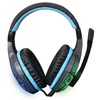 Наушники проводные Oklick HS-L400G Zeus (LED, мониторные закрытые, 20-20 000 Гц, 105дБ, 1.9м, 3.5mm/USB) black