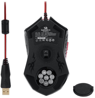Мышь проводная Redragon Centrophorus USB Black-Red