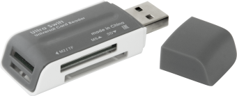 Внешний картридер USB2.0 Defender Ultra Swift microSD/SD/MMC, серебристый